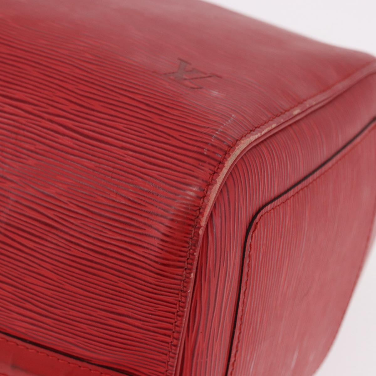 LOUIS VUITTON Epi Keepall 50 Boston Bag Red M42967 LV Auth 190116A