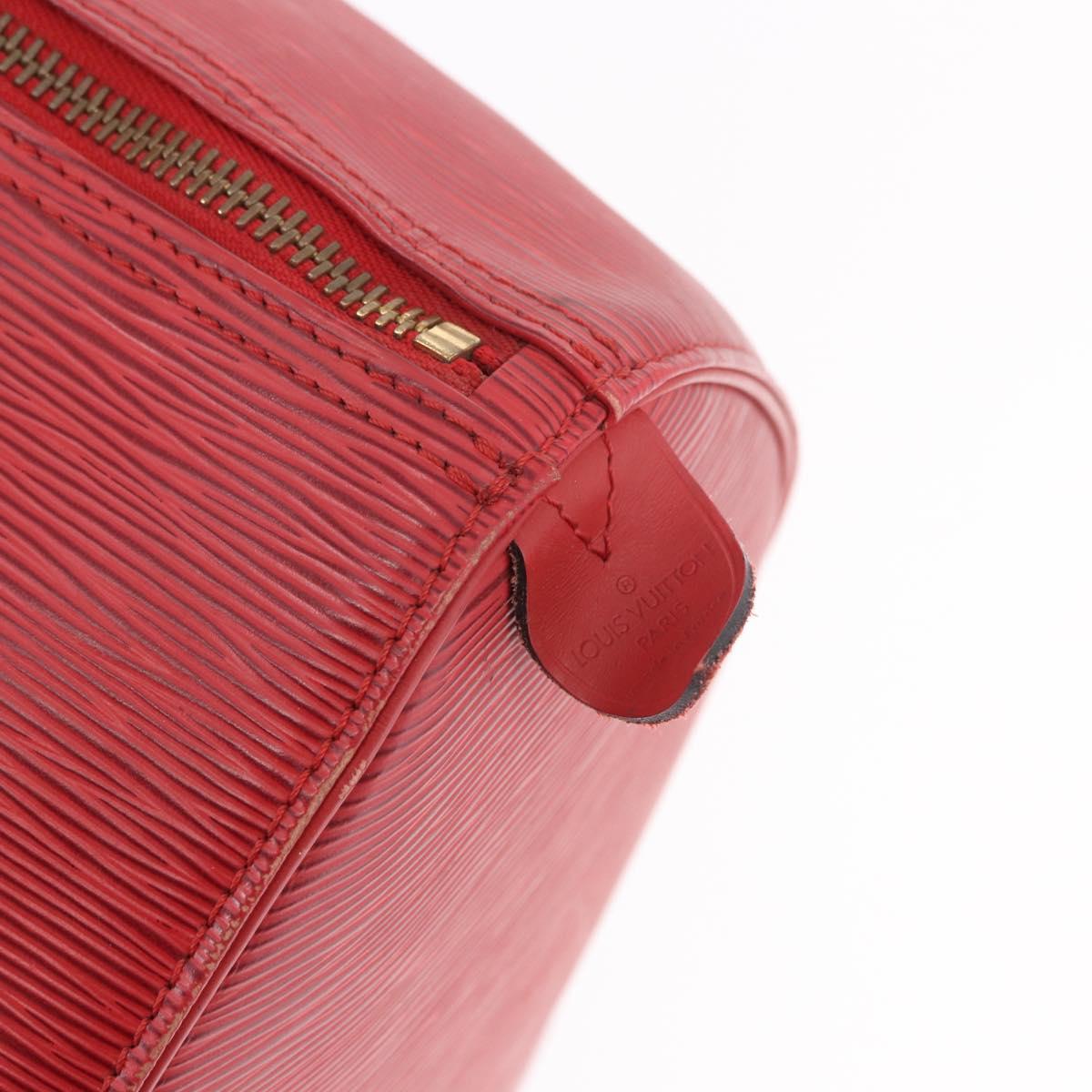 LOUIS VUITTON Epi Keepall 50 Boston Bag Red M42967 LV Auth 190116A