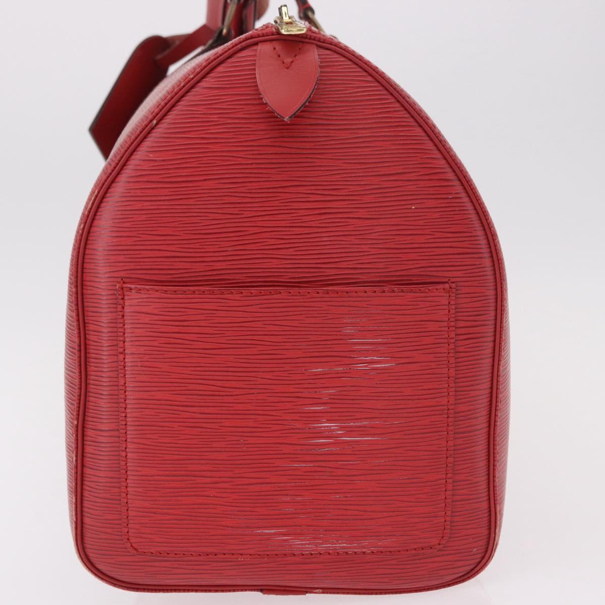 LOUIS VUITTON Epi Keepall 50 Boston Bag Red M42967 LV Auth 190116A
