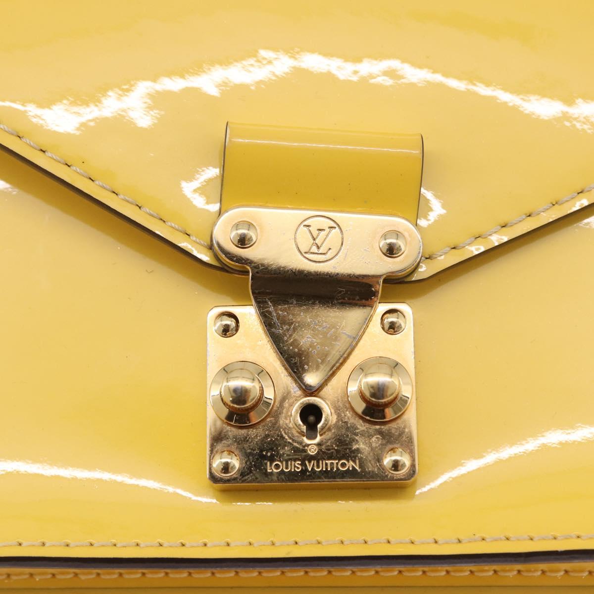 LOUIS VUITTON Monogram Vernis Monceau BB Hand Bag 2way Yellow LV Auth 190117A