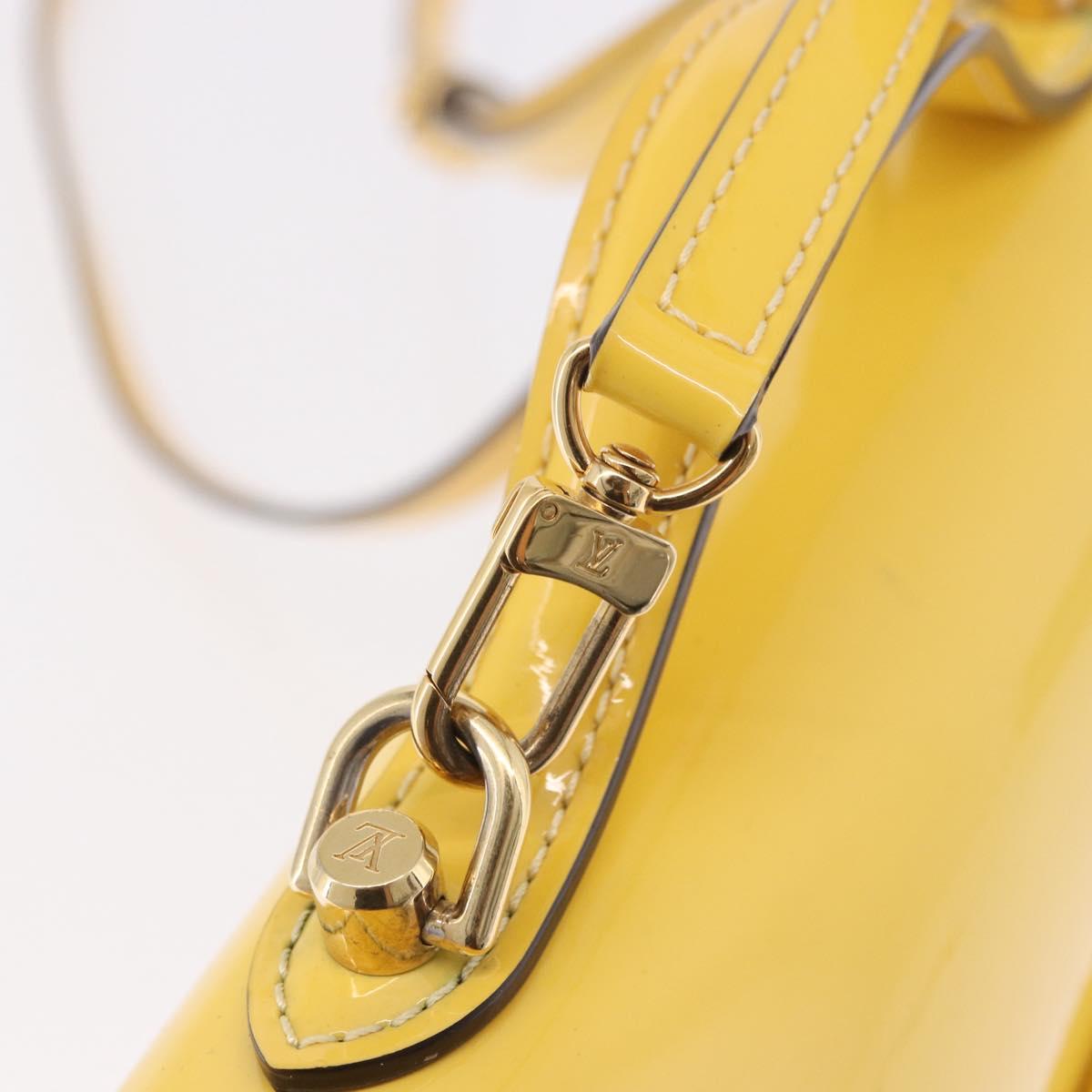 LOUIS VUITTON Monogram Vernis Monceau BB Hand Bag 2way Yellow LV Auth 190117A
