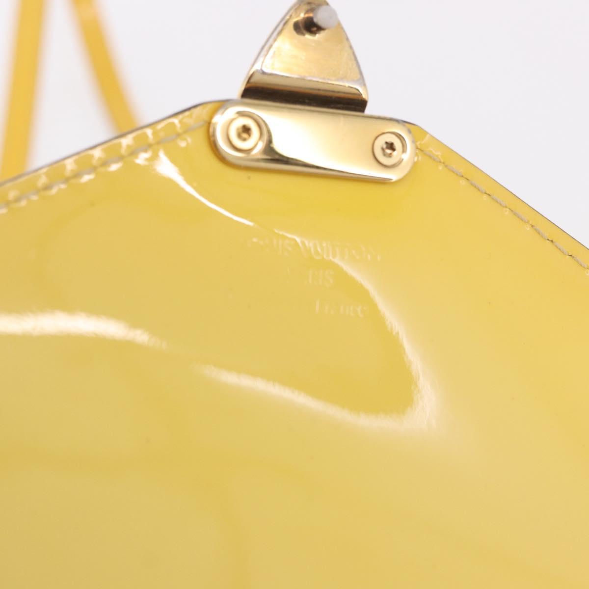 LOUIS VUITTON Monogram Vernis Monceau BB Hand Bag 2way Yellow LV Auth 190117A