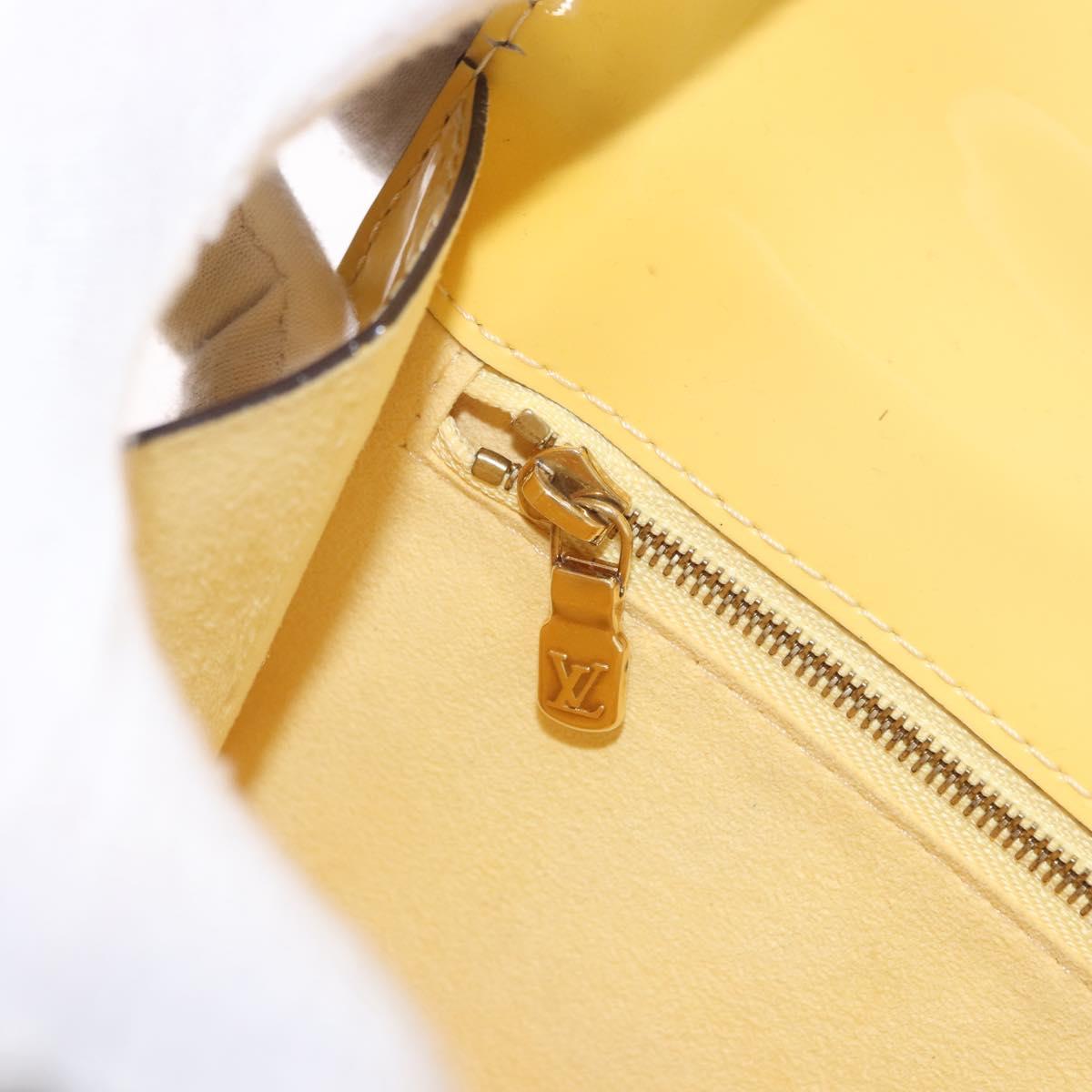 LOUIS VUITTON Monogram Vernis Monceau BB Hand Bag 2way Yellow LV Auth 190117A