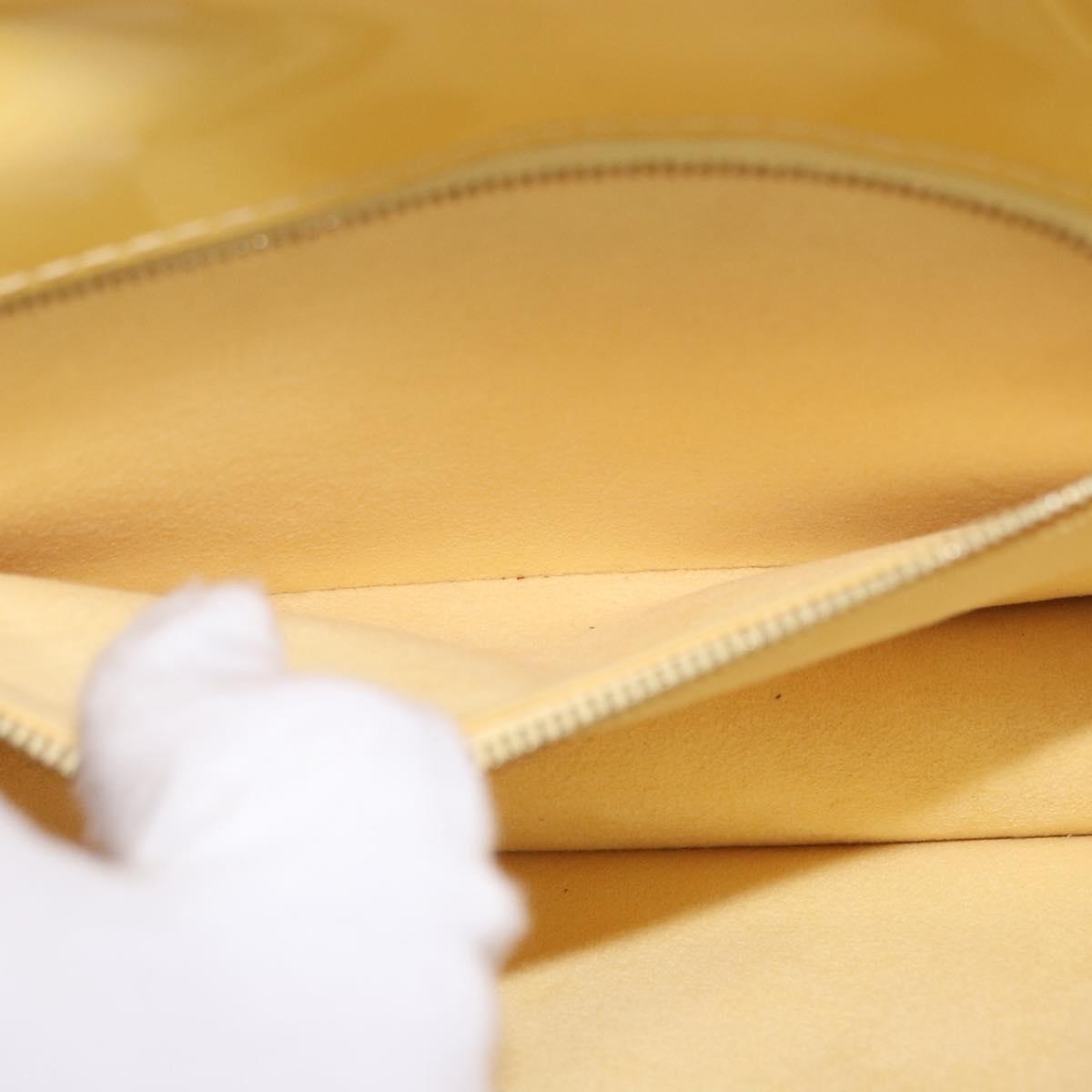 LOUIS VUITTON Monogram Vernis Monceau BB Hand Bag 2way Yellow LV Auth 190117A