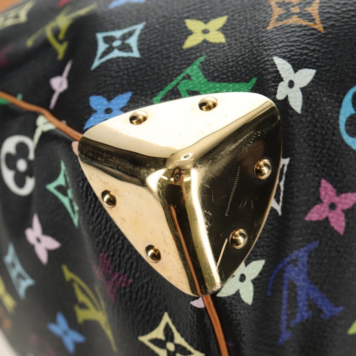 LOUIS VUITTON Monogram Multicolor Keepall 45 Bag Black M92640 LV Auth 190120SM