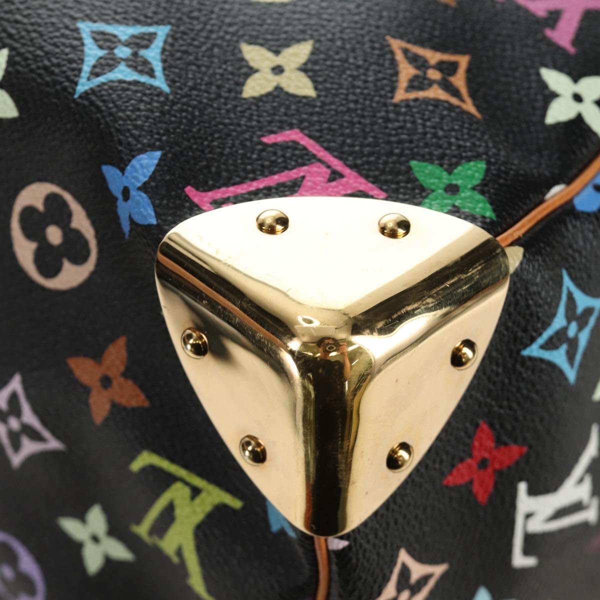 LOUIS VUITTON Monogram Multicolor Keepall 45 Bag Black M92640 LV Auth 190120SM
