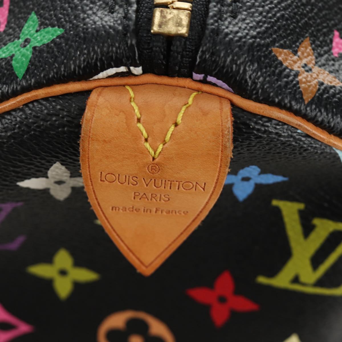 LOUIS VUITTON Monogram Multicolor Keepall 45 Bag Black M92640 LV Auth 190120SM