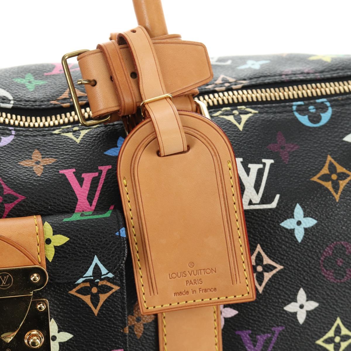 LOUIS VUITTON Monogram Multicolor Keepall 45 Bag Black M92640 LV Auth 190120SM