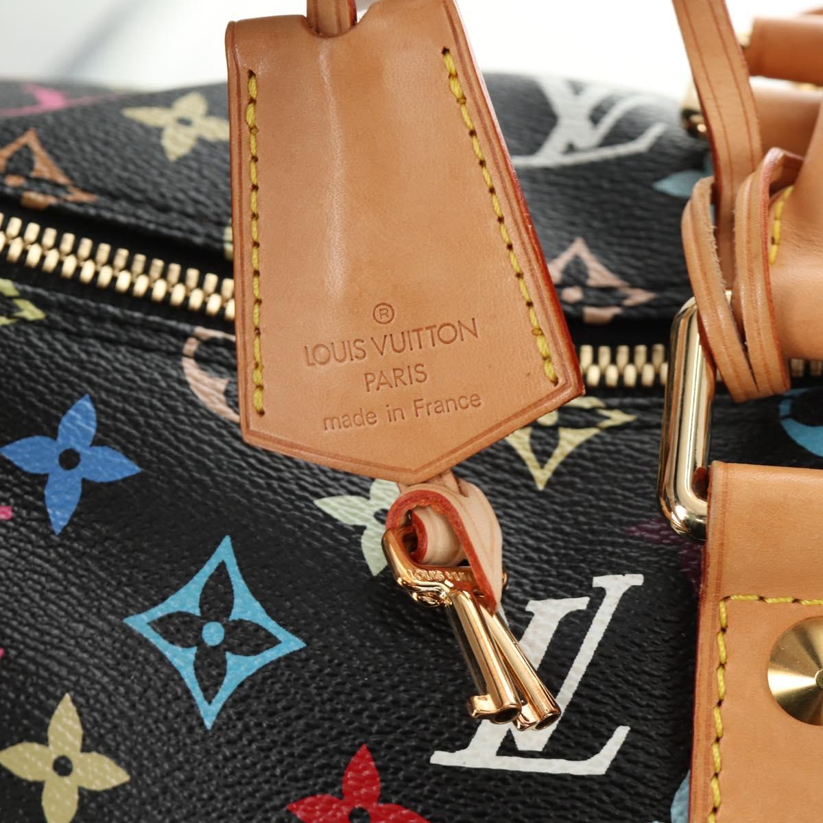 LOUIS VUITTON Monogram Multicolor Keepall 45 Bag Black M92640 LV Auth 190120SM