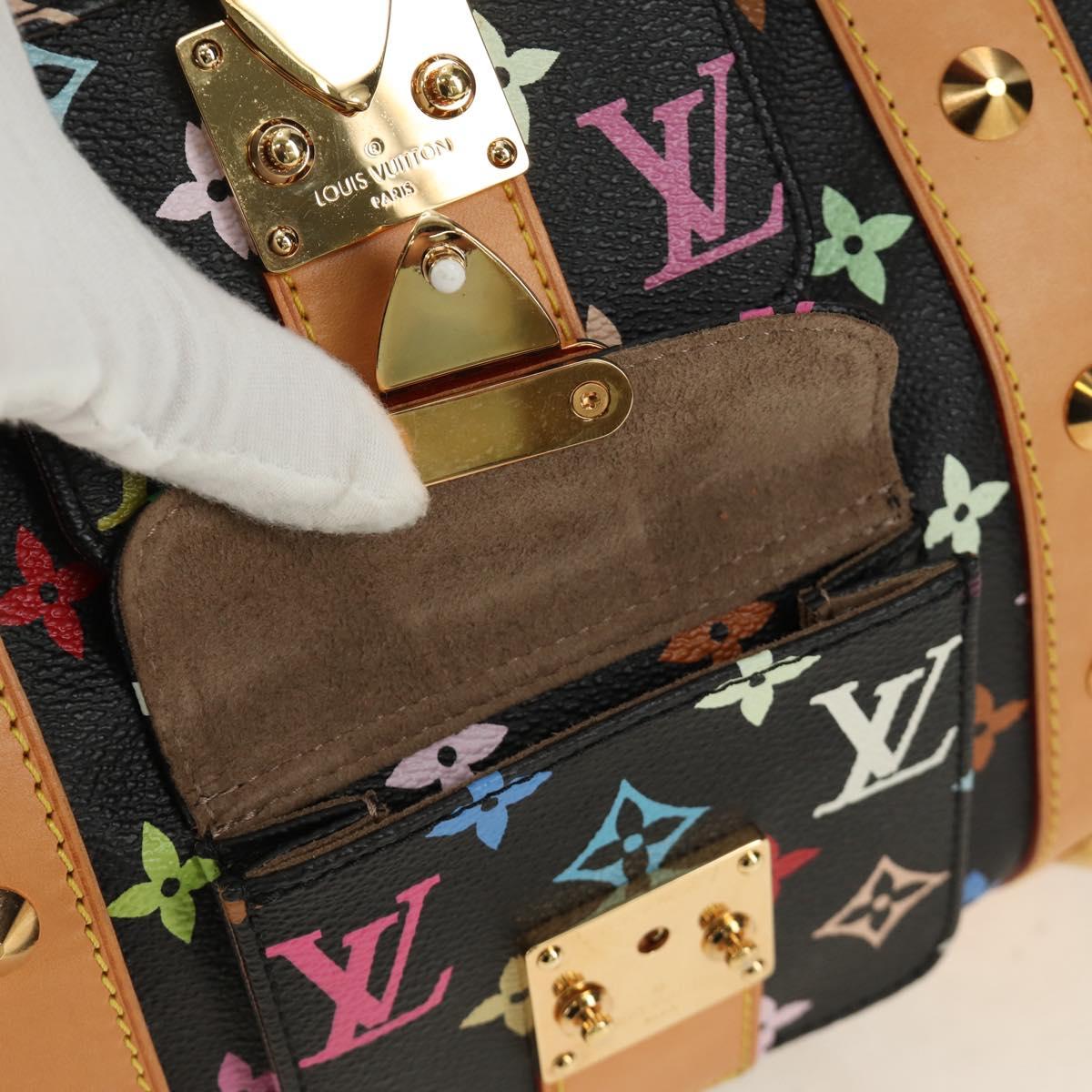 LOUIS VUITTON Monogram Multicolor Keepall 45 Bag Black M92640 LV Auth 190120SM