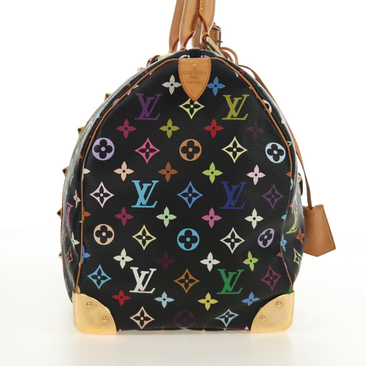 LOUIS VUITTON Monogram Multicolor Keepall 45 Bag Black M92640 LV Auth 190120SM