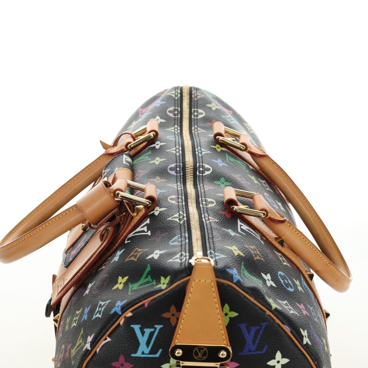 LOUIS VUITTON Monogram Multicolor Keepall 45 Bag Black M92640 LV Auth 190120SM