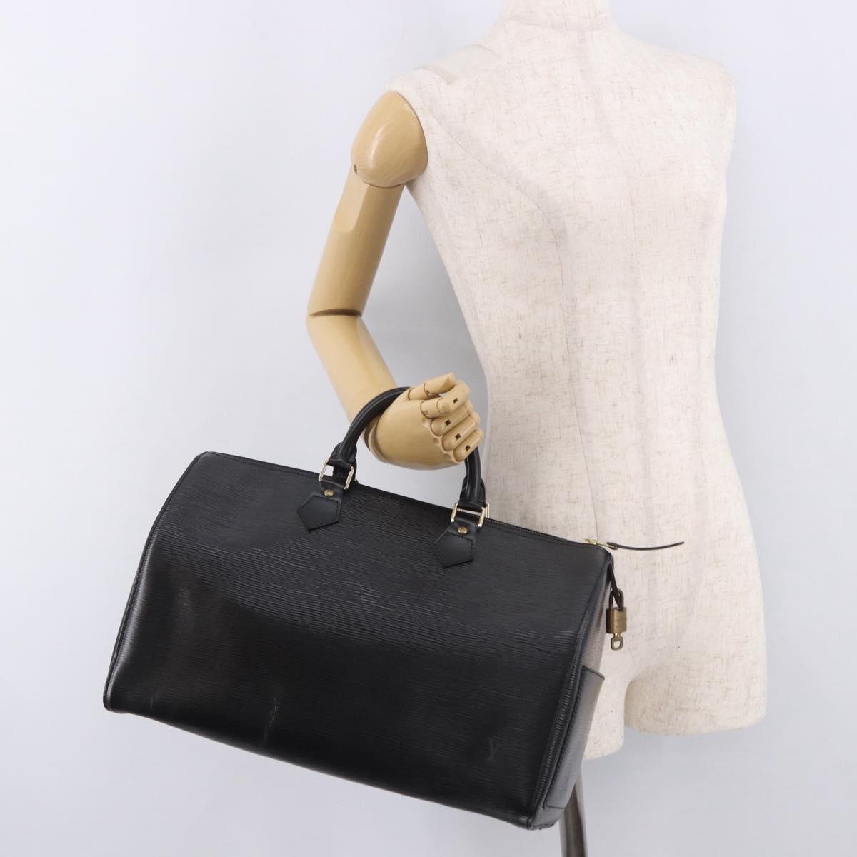 LOUIS VUITTON Epi Speedy 35 Hand Bag Black M42992 LV Auth 190122SAV