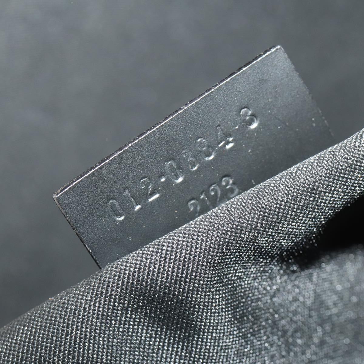 GUCCI GG Canvas Shoulder Bag Nylon Black Silver 012 0384 8 Auth 190125