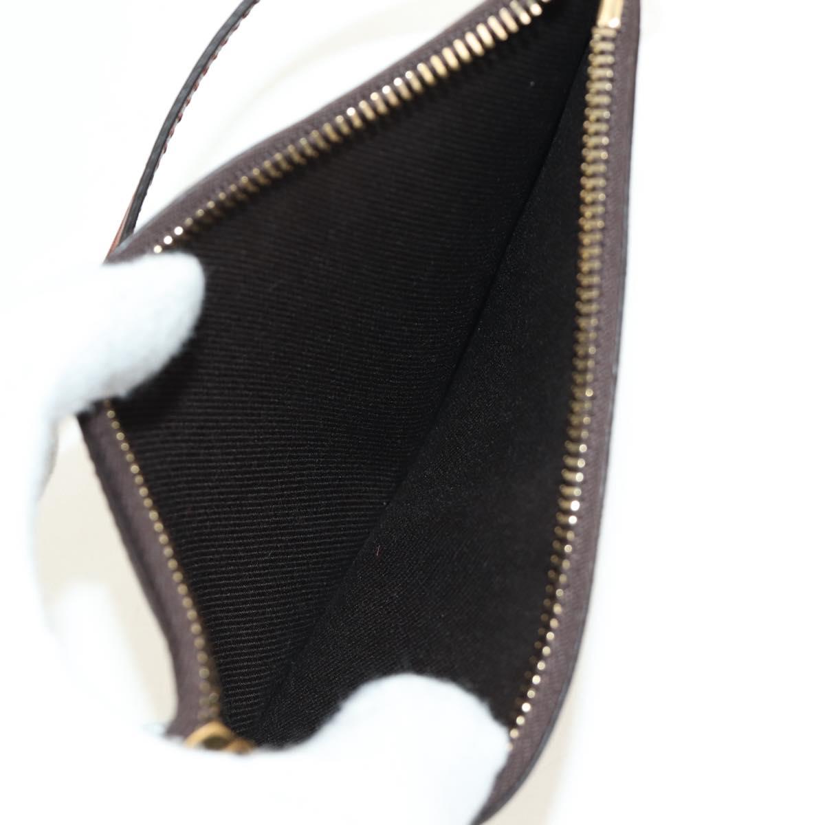 SAINT LAURENT Le Monogram Bucket Bag PVC Leather Brown Gold Auth 190129SAM