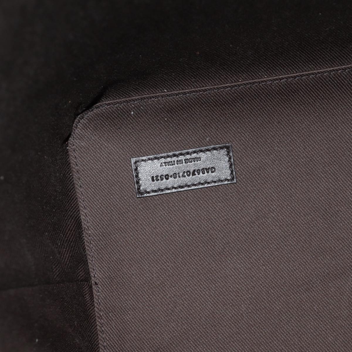 SAINT LAURENT Le Monogram Bucket Bag PVC Leather Brown Gold Auth 190129SAM