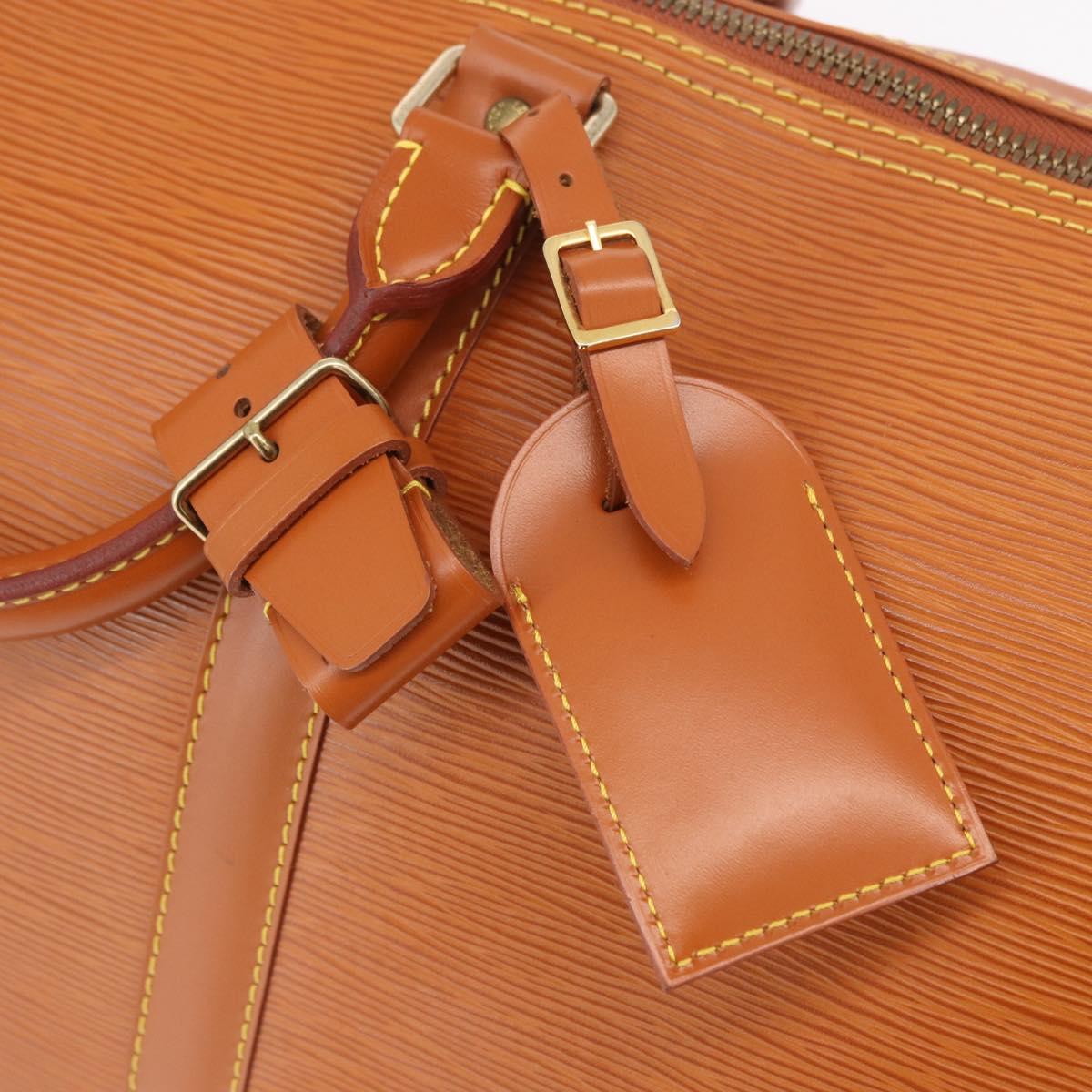 LOUIS VUITTON Epi Keepall 50 Boston Bag Brown M42968 LV Auth 190130SAV