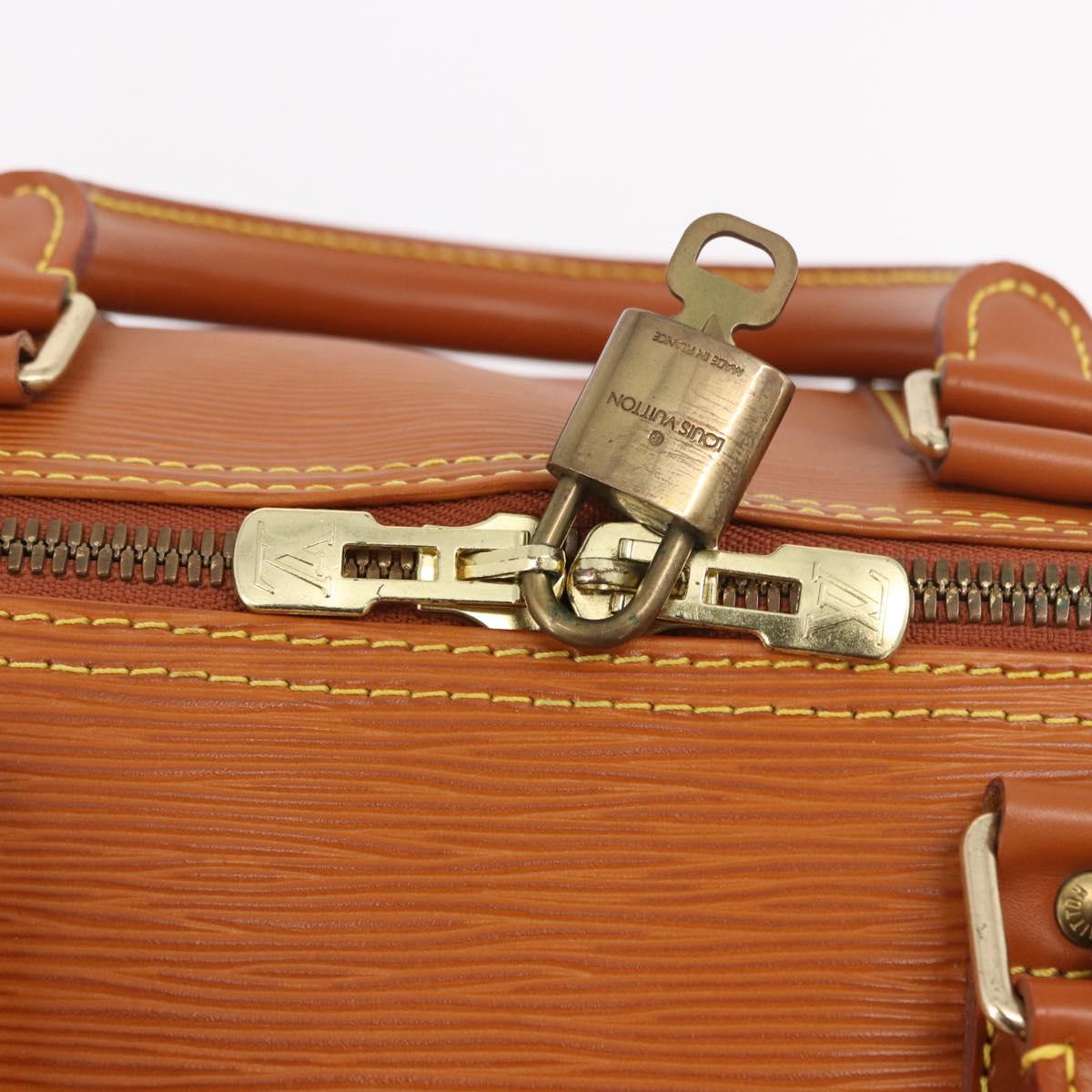 LOUIS VUITTON Epi Keepall 50 Boston Bag Brown M42968 LV Auth 190130SAV