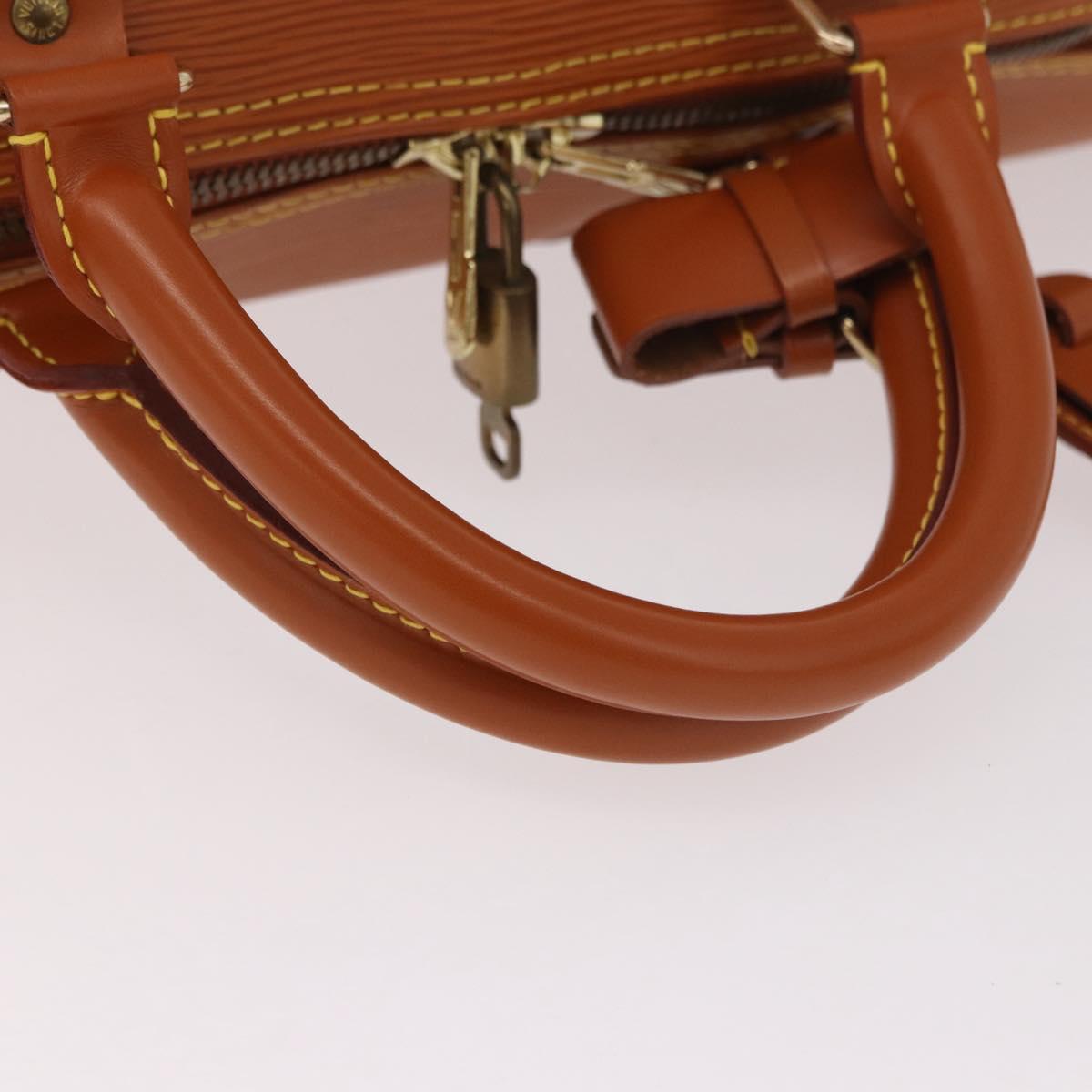 LOUIS VUITTON Epi Keepall 50 Boston Bag Brown M42968 LV Auth 190130SAV