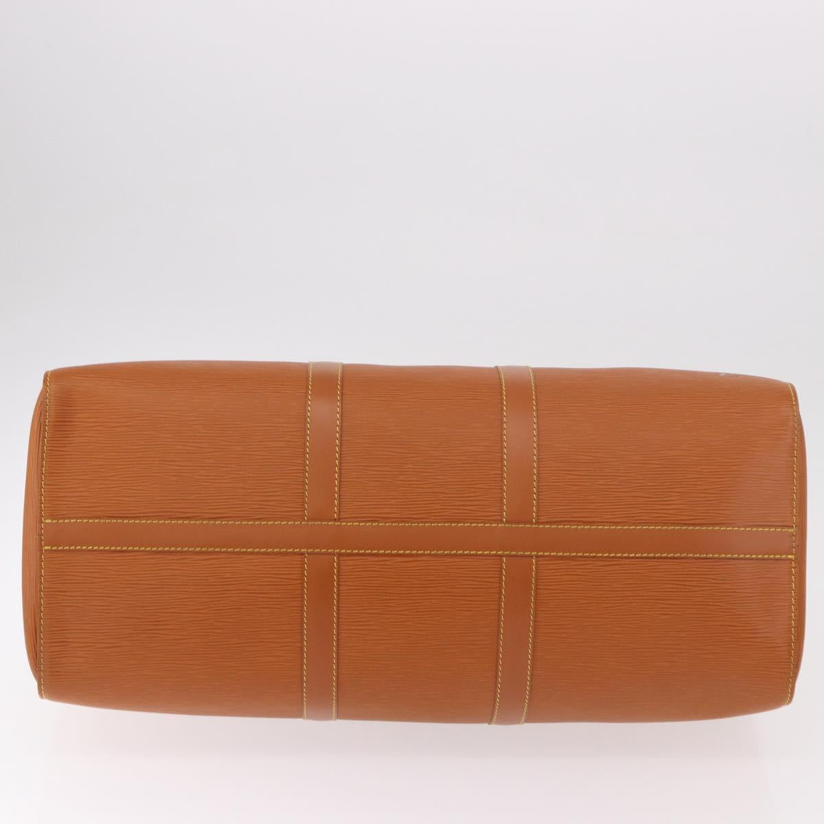 LOUIS VUITTON Epi Keepall 50 Boston Bag Brown M42968 LV Auth 190130SAV
