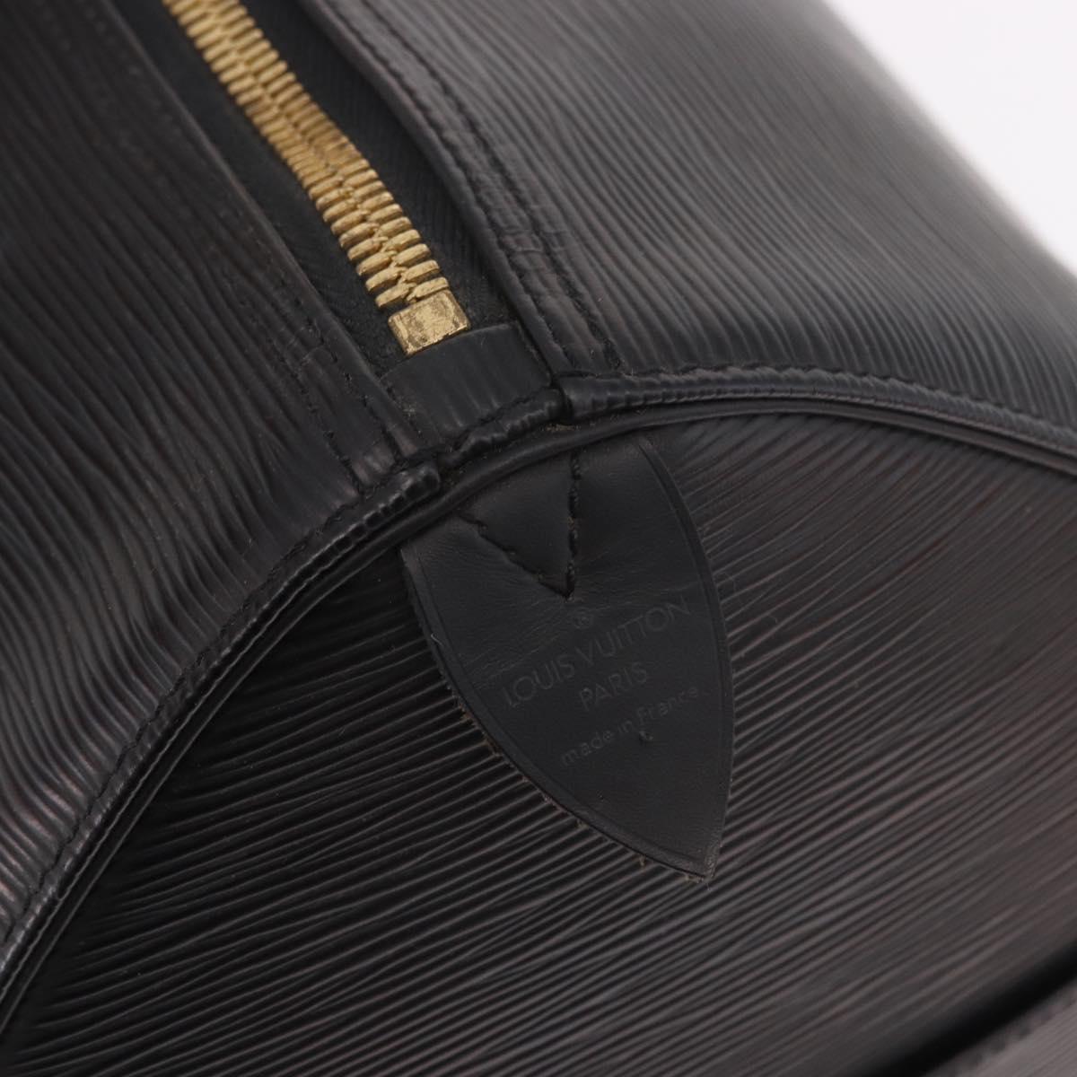 LOUIS VUITTON Epi Keepall 50 Boston Bag Black M42962 LV Auth 190131SAV