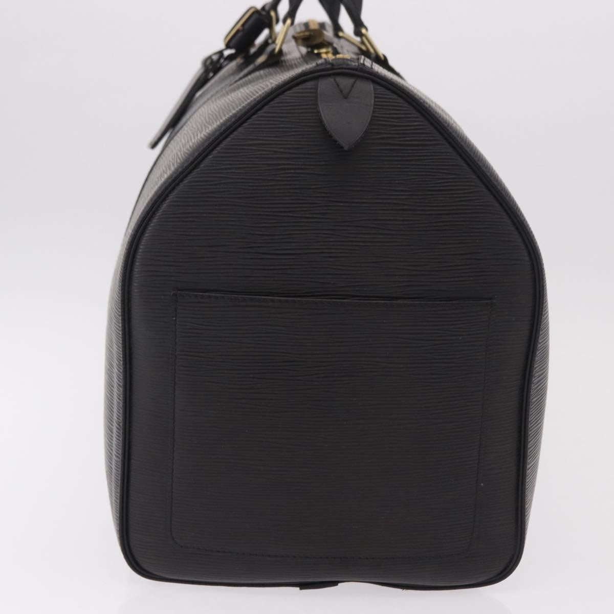 LOUIS VUITTON Epi Keepall 50 Boston Bag Black M42962 LV Auth 190131SAV