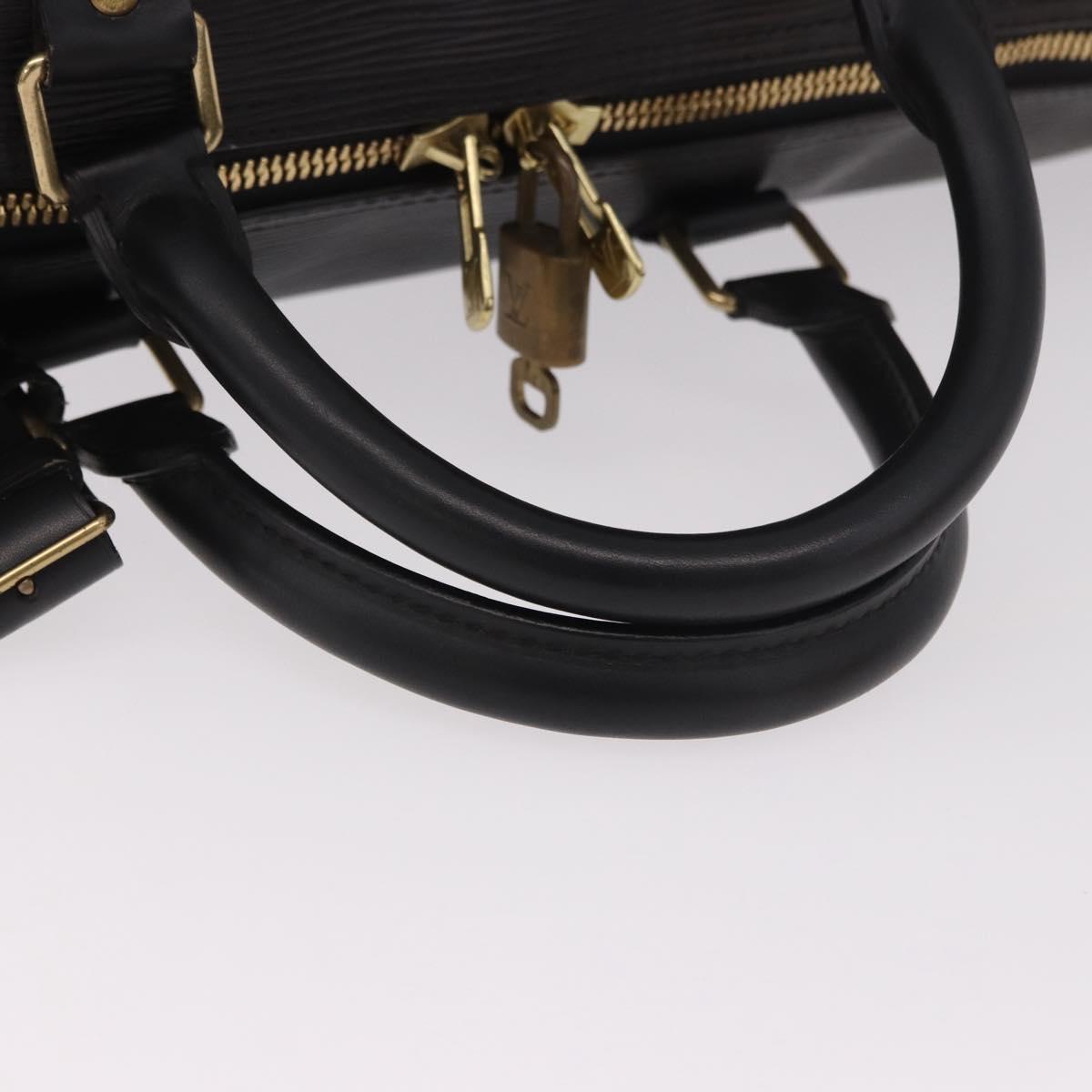 LOUIS VUITTON Epi Keepall 50 Boston Bag Black M42962 LV Auth 190131SAV