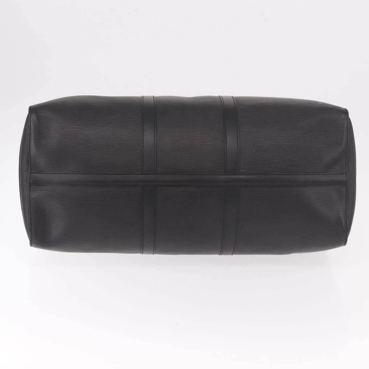 LOUIS VUITTON Epi Keepall 50 Boston Bag Black M42962 LV Auth 190131SAV