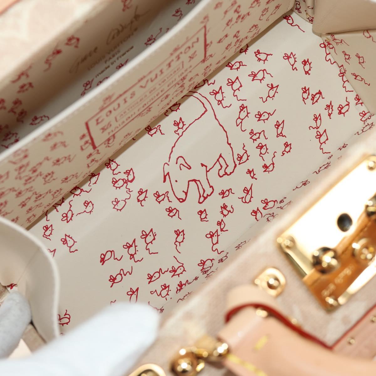 LOUIS VUITTON Miaowgram Petite Vallees Hand Bag Beige M14592 LV Auth 190136SM