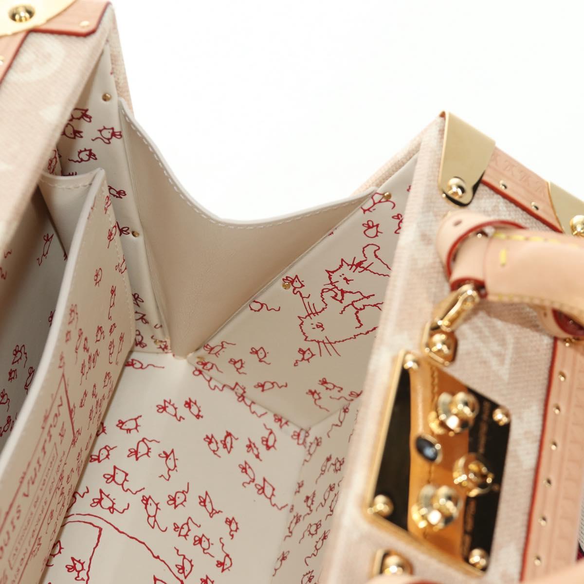 LOUIS VUITTON Miaowgram Petite Vallees Hand Bag Beige M14592 LV Auth 190136SM