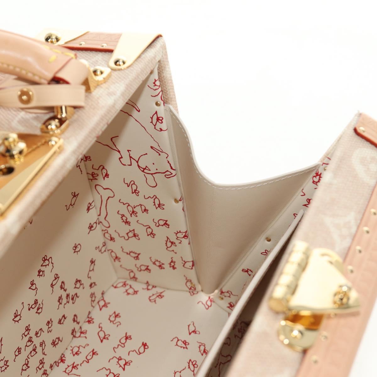 LOUIS VUITTON Miaowgram Petite Vallees Hand Bag Beige M14592 LV Auth 190136SM