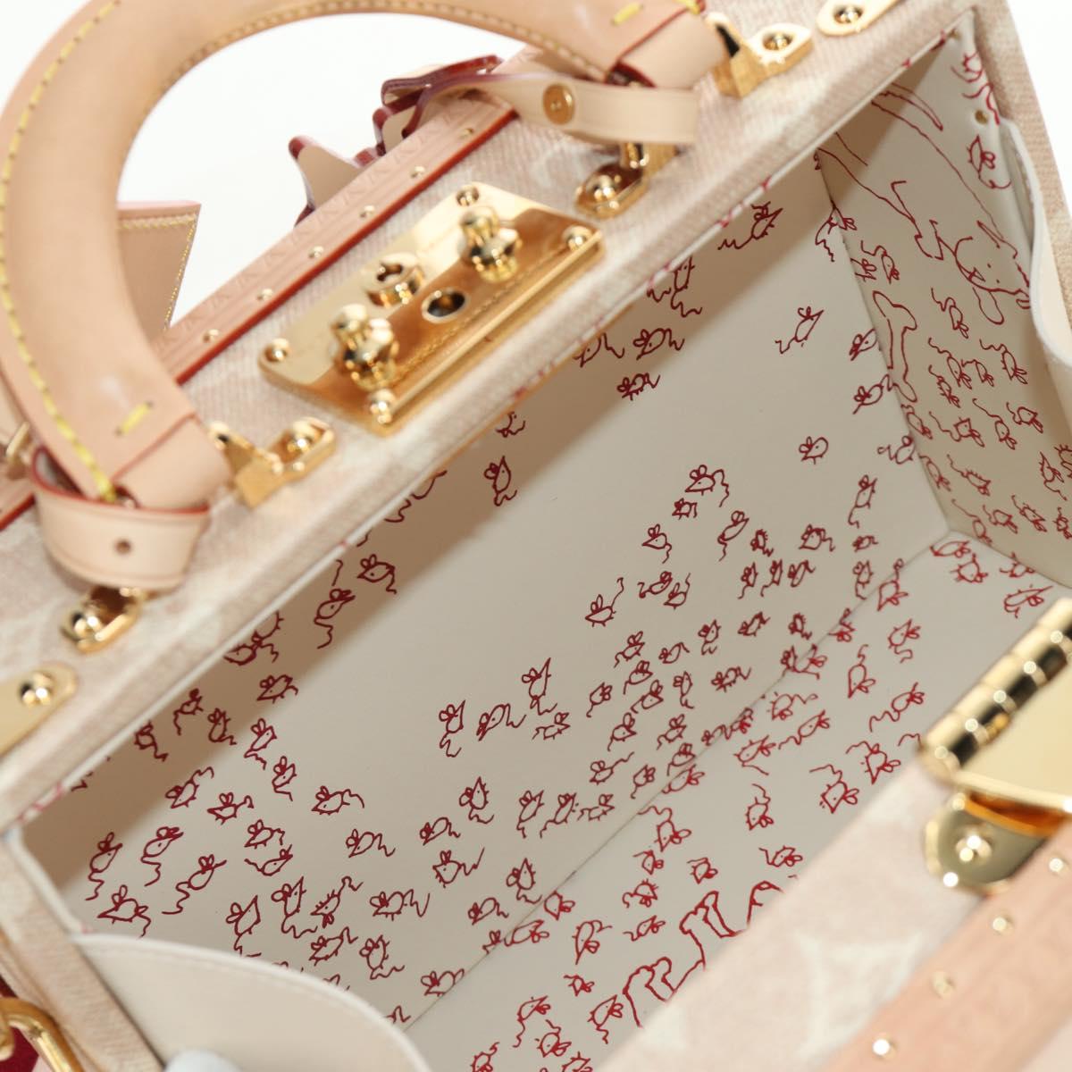 LOUIS VUITTON Miaowgram Petite Vallees Hand Bag Beige M14592 LV Auth 190136SM