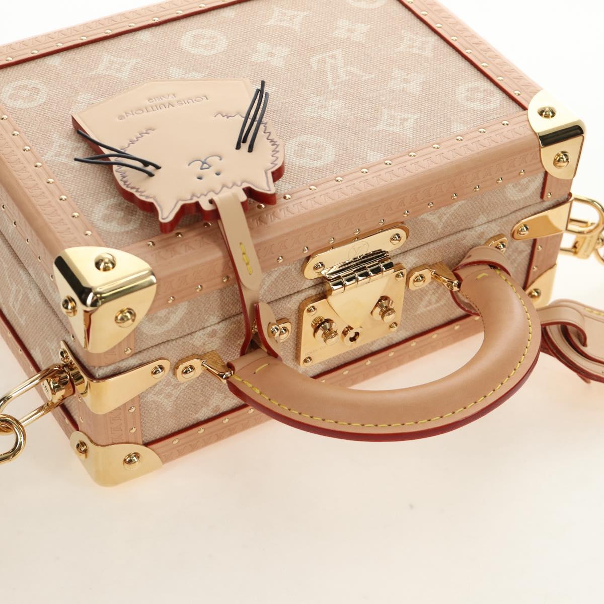 LOUIS VUITTON Miaowgram Petite Vallees Hand Bag Beige M14592 LV Auth 190136SM