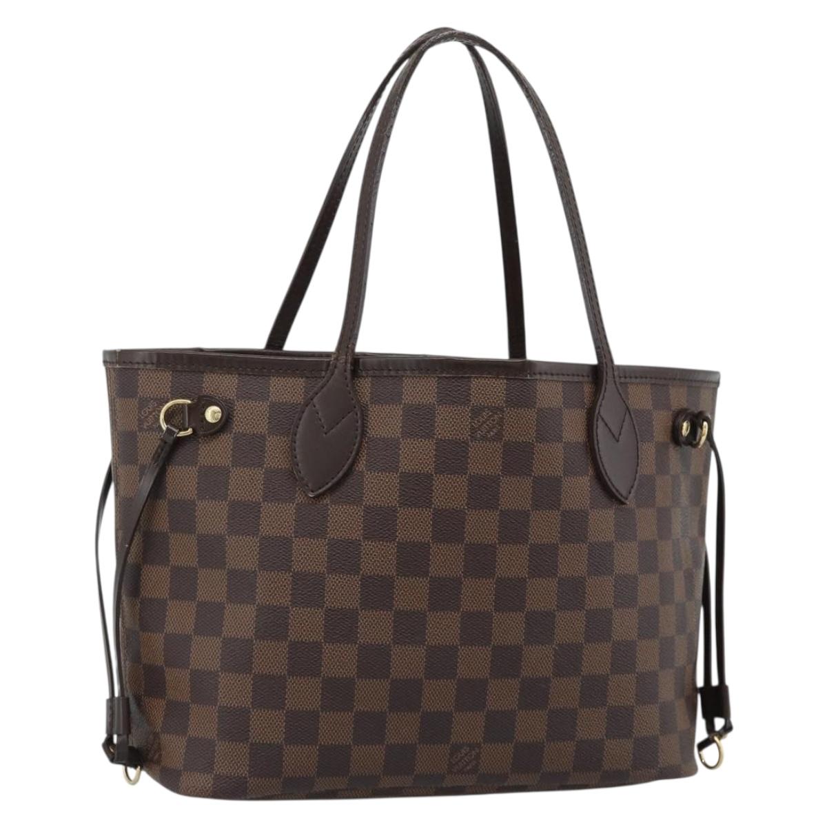 LOUIS VUITTON Damier Ebene Neverfull PM Tote Bag N51109 LV Auth 190144A