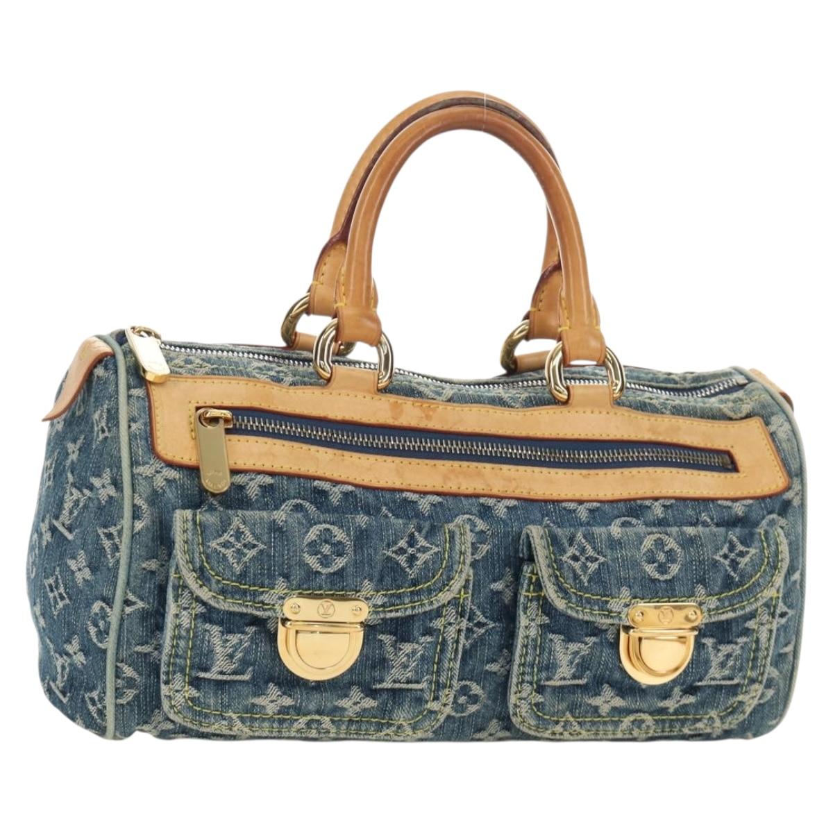 LOUIS VUITTON Monogram Denim Neo Speedy Hand Bag Blue M95019 LV Auth 190149SAV