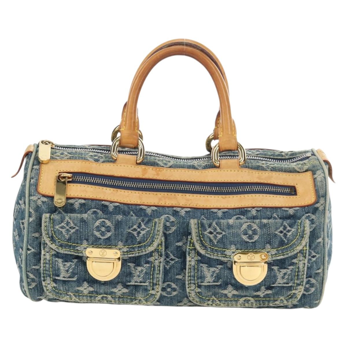LOUIS VUITTON Monogram Denim Neo Speedy Hand Bag Blue M95019 LV Auth 190149SAV