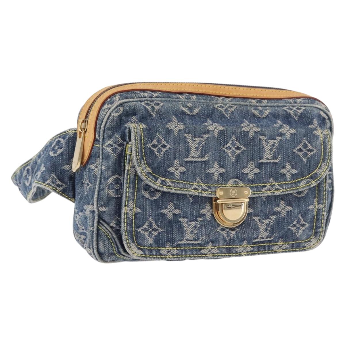 LOUIS VUITTON Monogram Denim Bum Bag Body Bag Blue M95347 LV Auth 190155SAV