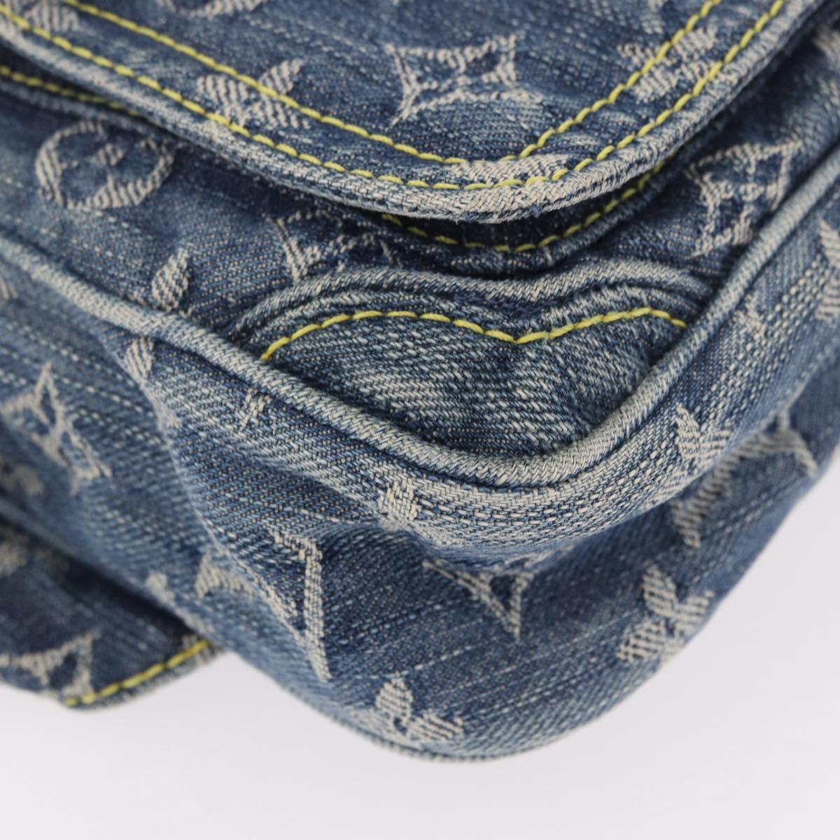 LOUIS VUITTON Monogram Denim Bum Bag Body Bag Blue M95347 LV Auth 190155SAV