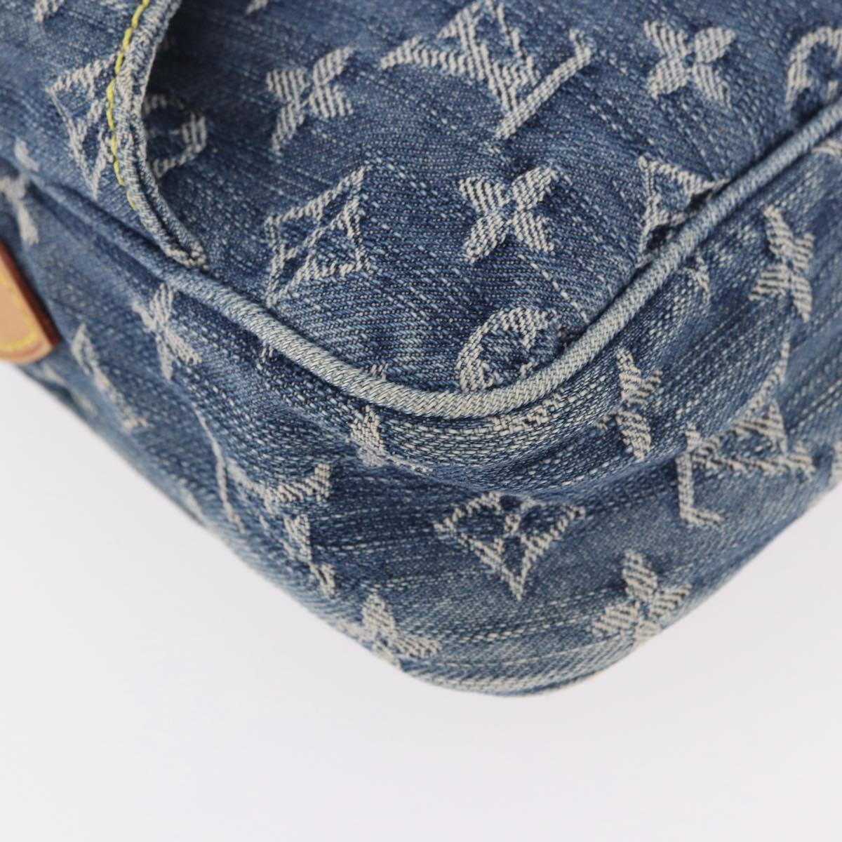 LOUIS VUITTON Monogram Denim Bum Bag Body Bag Blue M95347 LV Auth 190155SAV