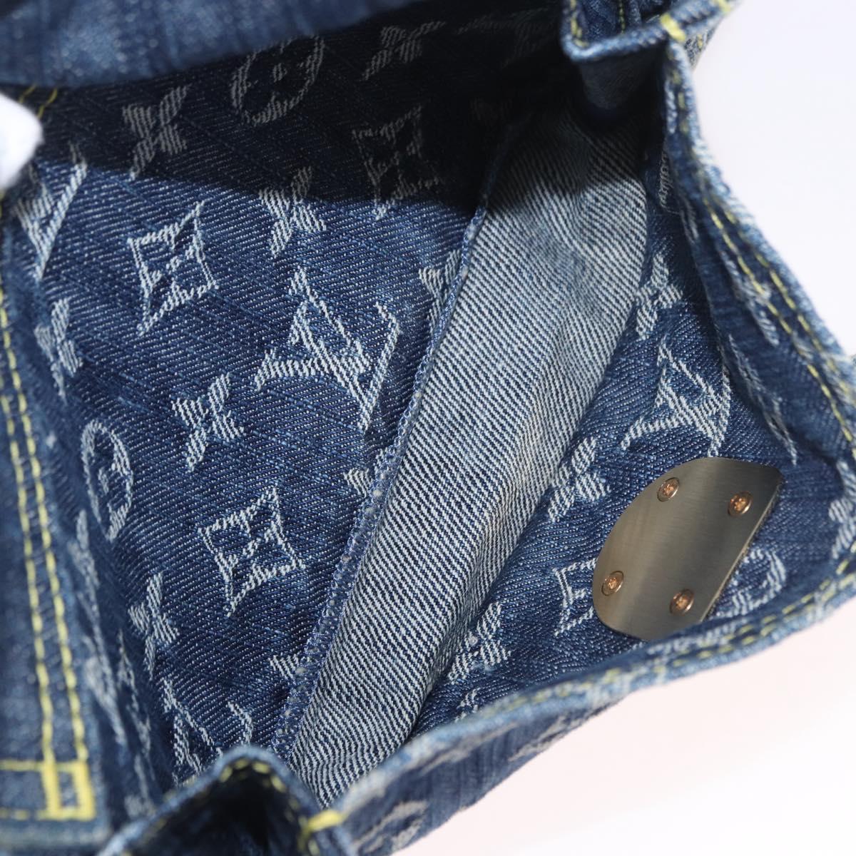 LOUIS VUITTON Monogram Denim Bum Bag Body Bag Blue M95347 LV Auth 190155SAV