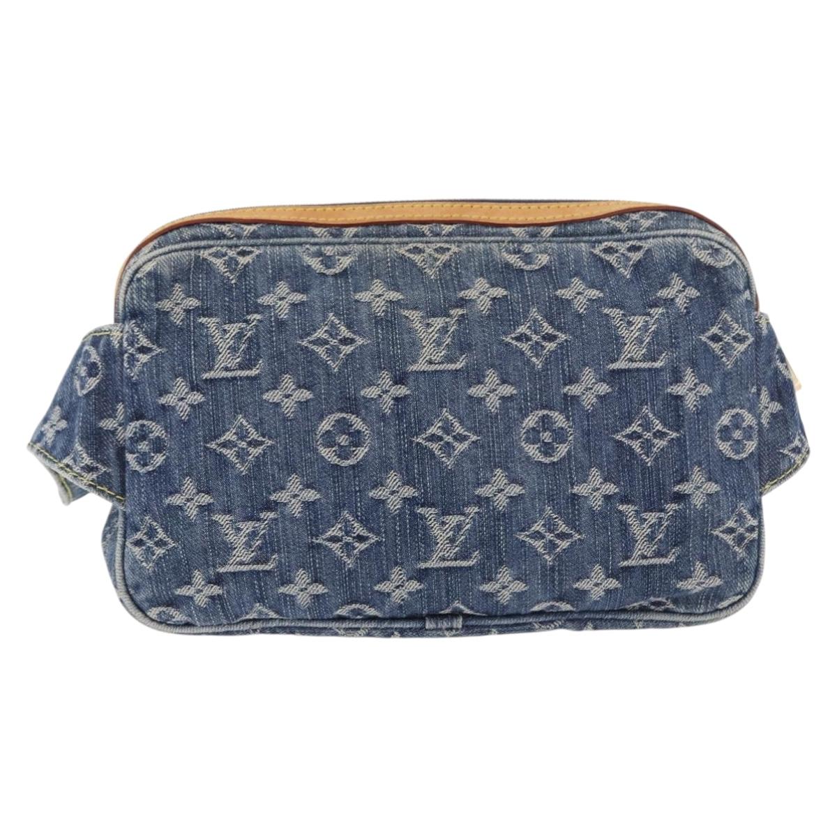 LOUIS VUITTON Monogram Denim Bum Bag Body Bag Blue M95347 LV Auth 190155SAV