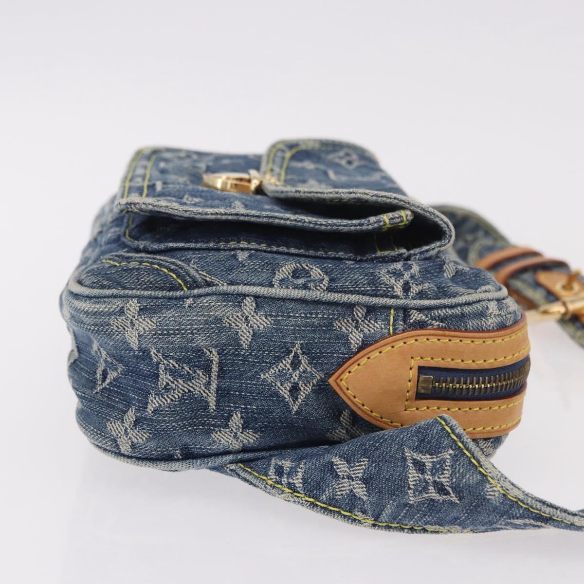 LOUIS VUITTON Monogram Denim Bum Bag Body Bag Blue M95347 LV Auth 190155SAV