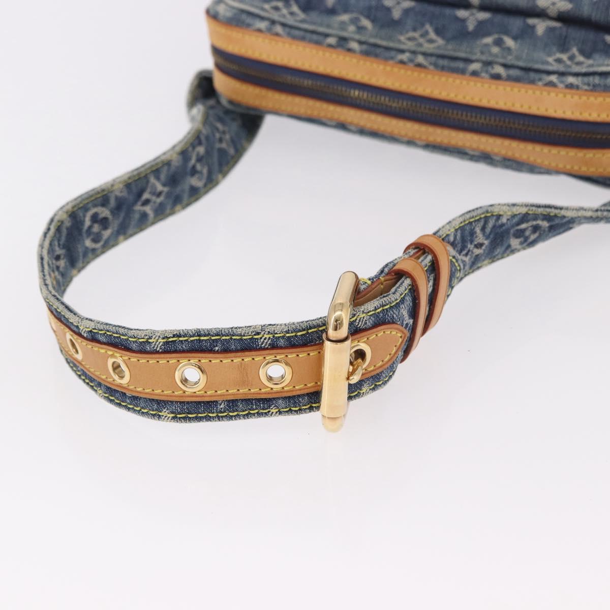 LOUIS VUITTON Monogram Denim Bum Bag Body Bag Blue M95347 LV Auth 190155SAV