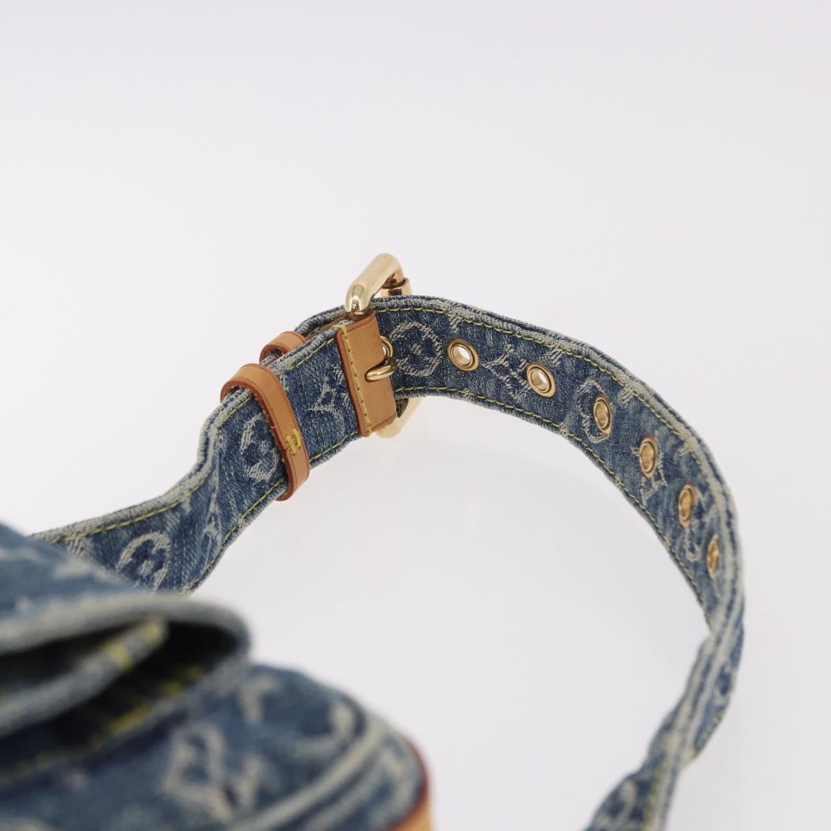 LOUIS VUITTON Monogram Denim Bum Bag Body Bag Blue M95347 LV Auth 190155SAV