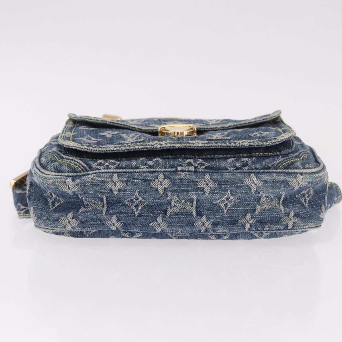 LOUIS VUITTON Monogram Denim Bum Bag Body Bag Blue M95347 LV Auth 190155SAV