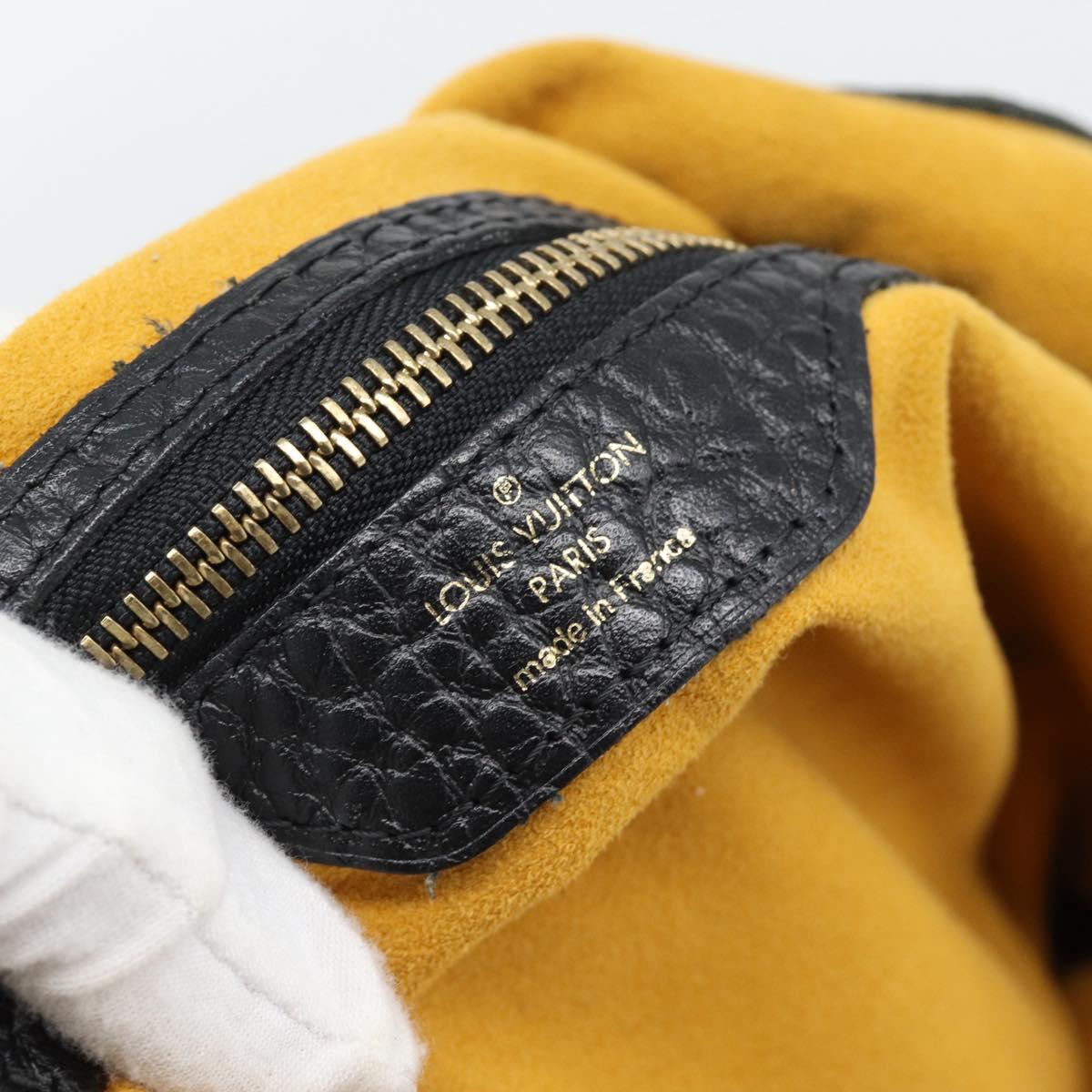 LOUIS VUITTON Monogram Denim XL Hand Bag Black M95510 LV Auth 190157SAV