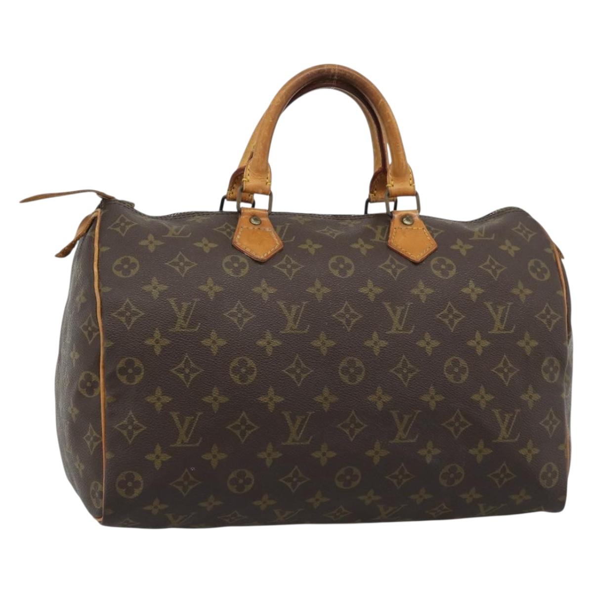 LOUIS VUITTON Monogram Speedy 35 Hand Bag M41524 LV Auth 190166A