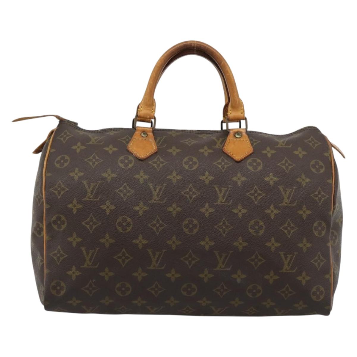 LOUIS VUITTON Monogram Speedy 35 Hand Bag M41524 LV Auth 190166A