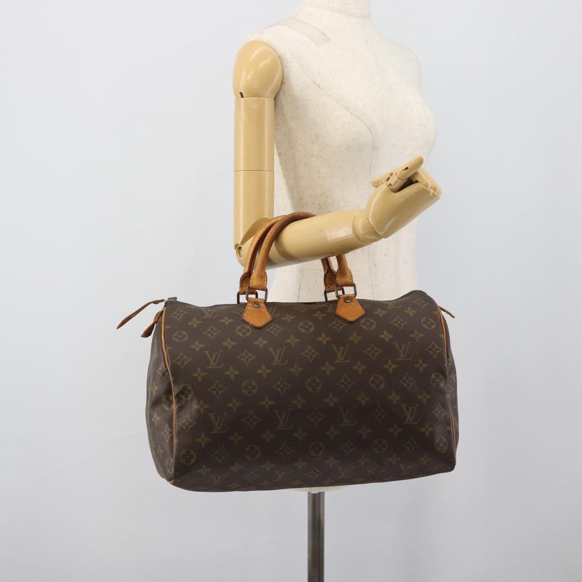 LOUIS VUITTON Monogram Speedy 35 Hand Bag M41524 LV Auth 190166A