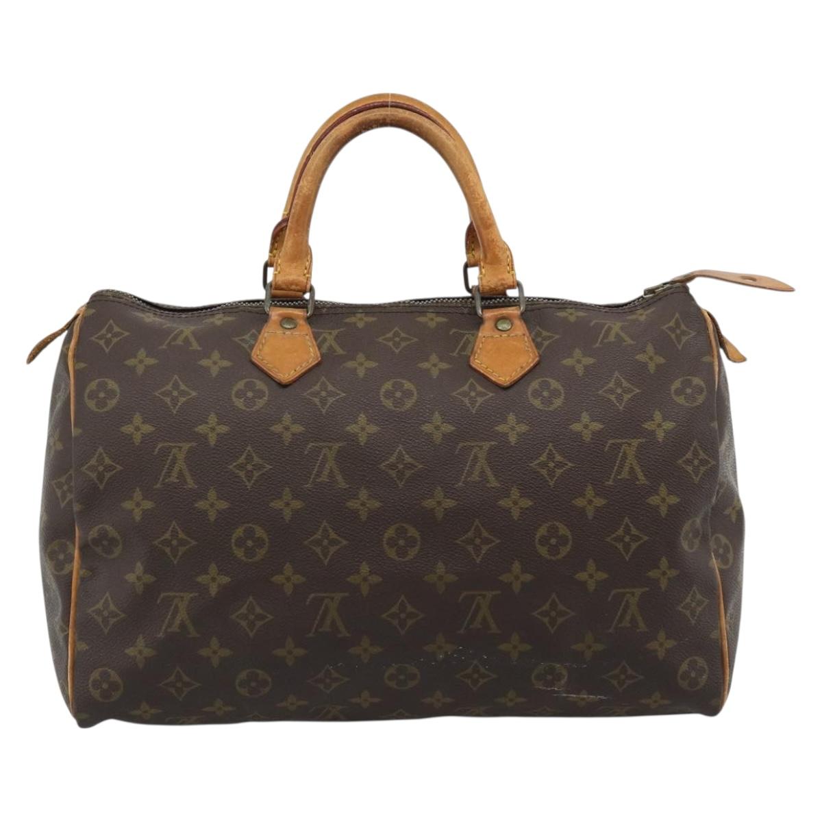 LOUIS VUITTON Monogram Speedy 35 Hand Bag M41524 LV Auth 190166A